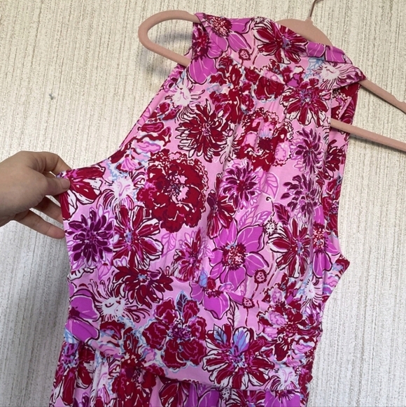 Lilly Pulitzer Size Medium Wyota Maxi Dress In Lilac Thistle In The Wild Pink - Picture 6 of 12